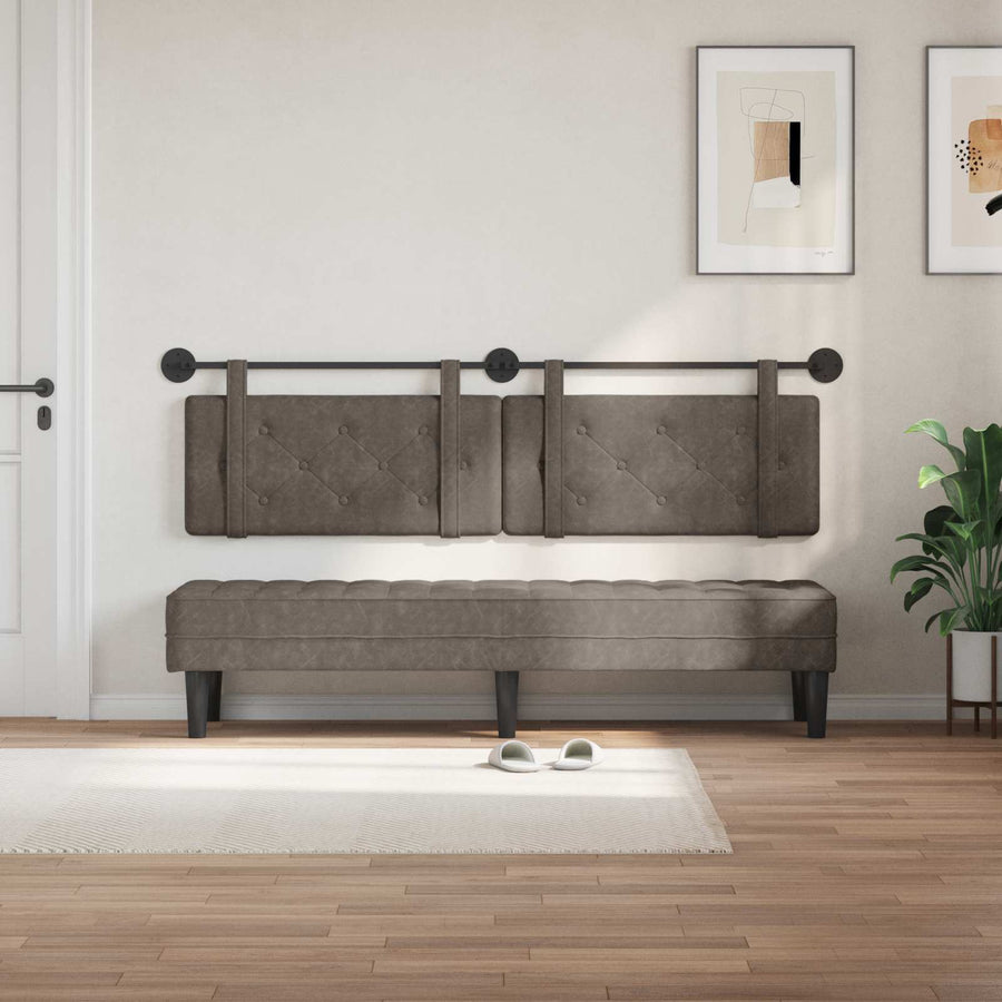 Hangend Hoofdeinde Grijs 190 x 55 x 5 cm Antiek PU
