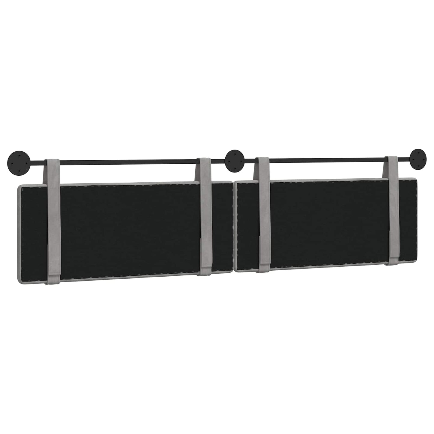 Hangend Hoofdeinde Lichtgrijs 210 x 55 x 5 cm Fluweel