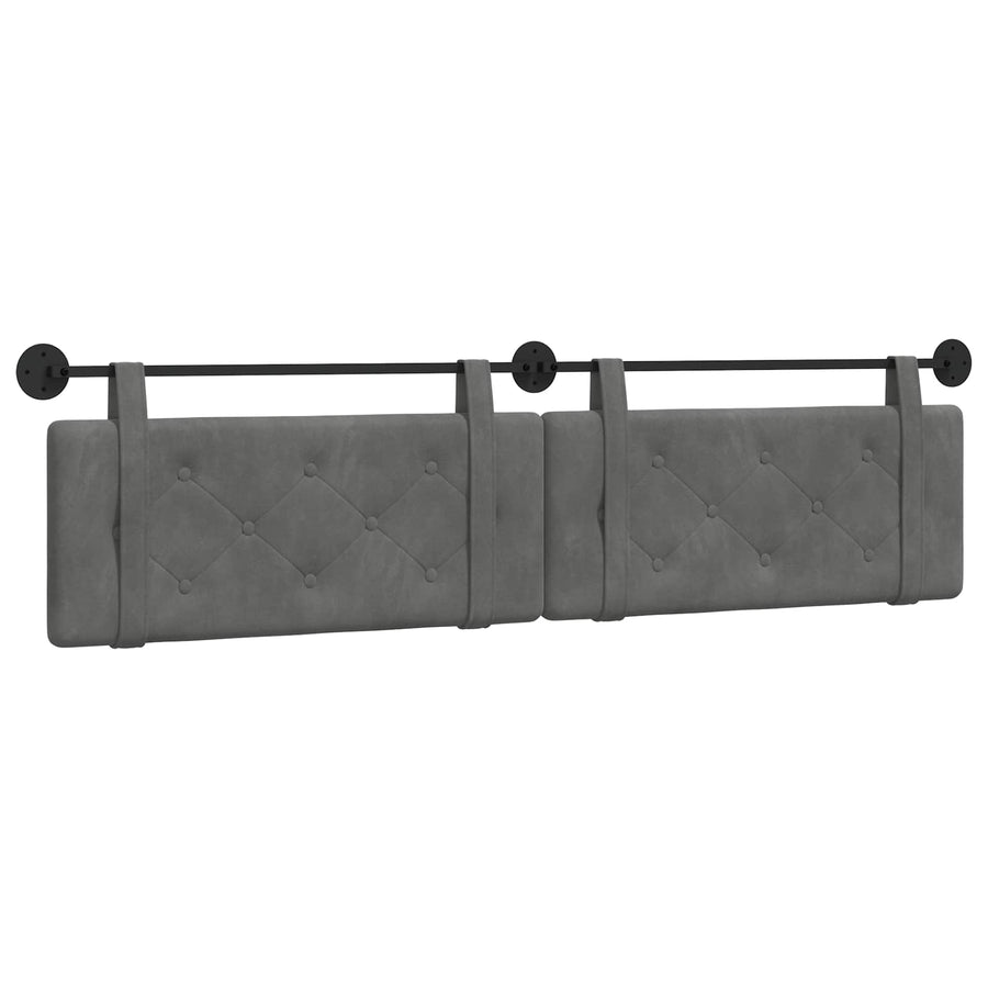 Hangend Hoofdeinde Donkergrijs 210 x 55 x 5 cm Fluweel