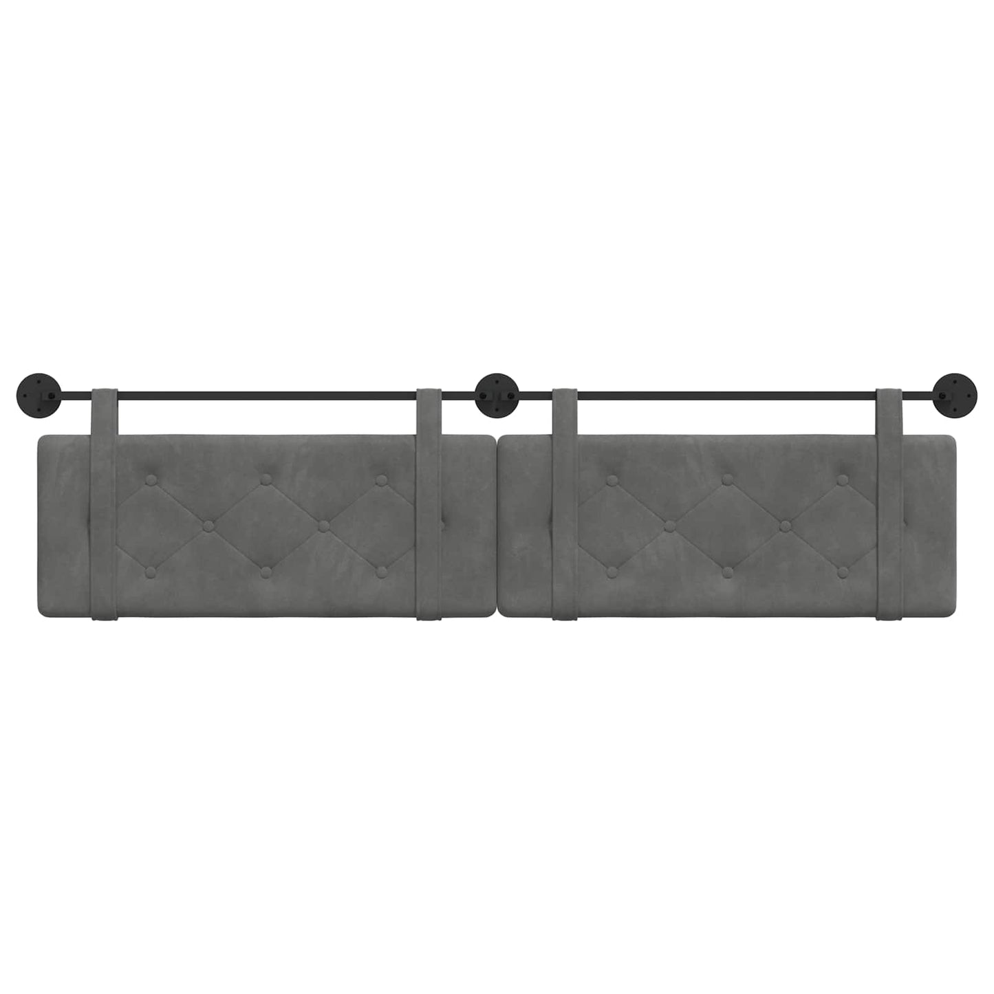 Hangend Hoofdeinde Donkergrijs 210 x 55 x 5 cm Fluweel