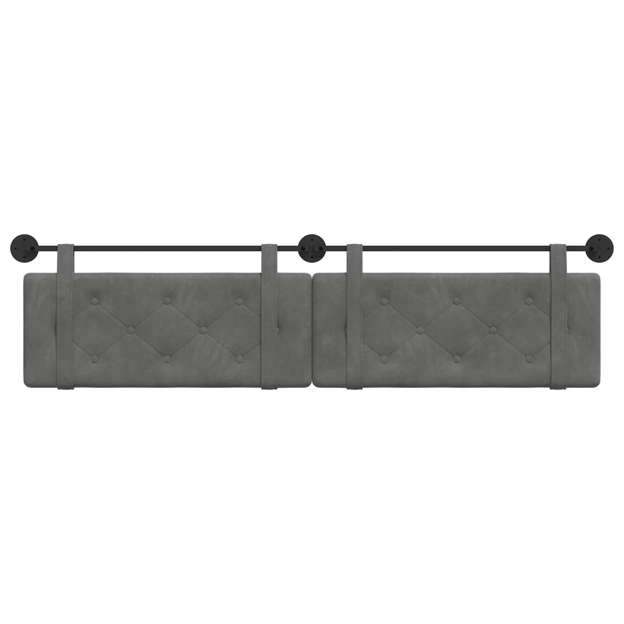 Hangend Hoofdeinde Donkergrijs 210 x 55 x 5 cm Fluweel