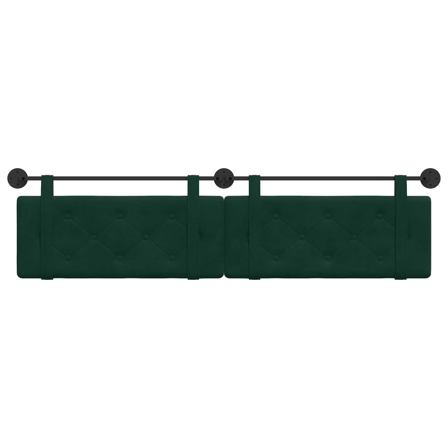 Hangend Hoofdeinde Donkergroen 210 x 55 x 5 cm Fluweel