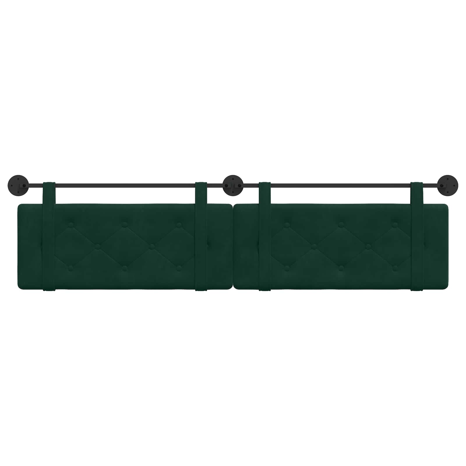 Hangend Hoofdeinde Donkergroen 210 x 55 x 5 cm Fluweel