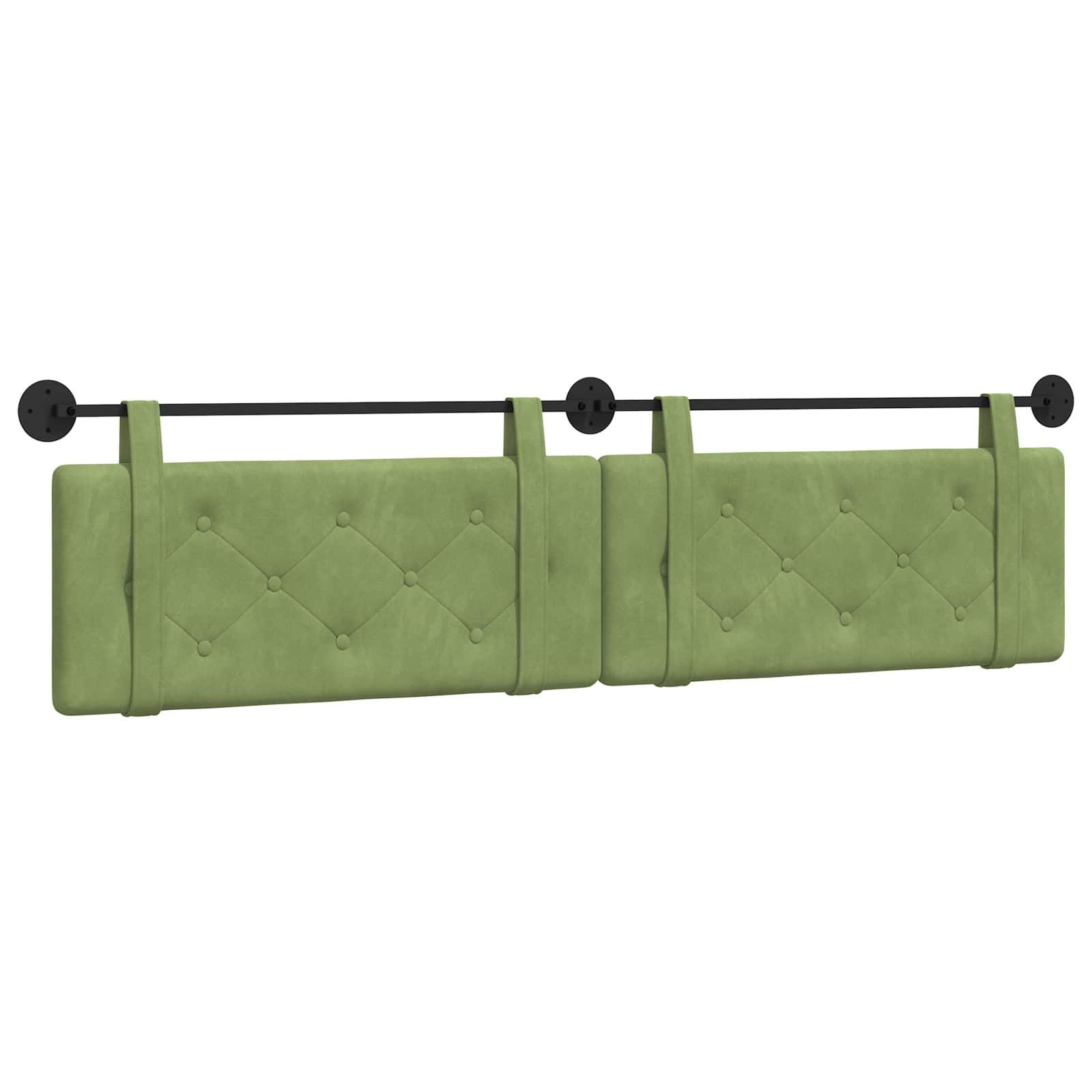 Hangend Hoofdeinde Lichtgroen 210 x 55 x 5 cm Fluweel