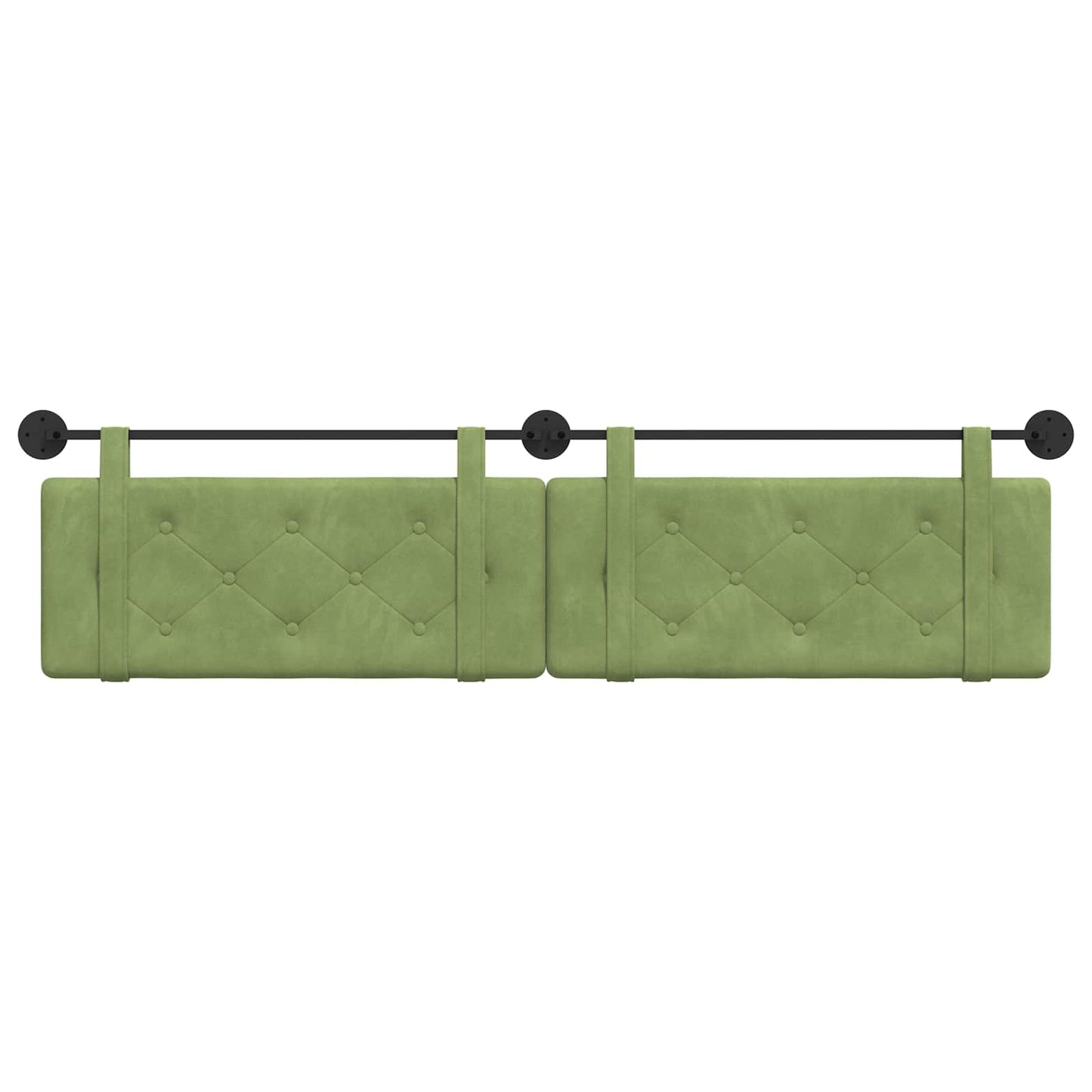 Hangend Hoofdeinde Lichtgroen 210 x 55 x 5 cm Fluweel
