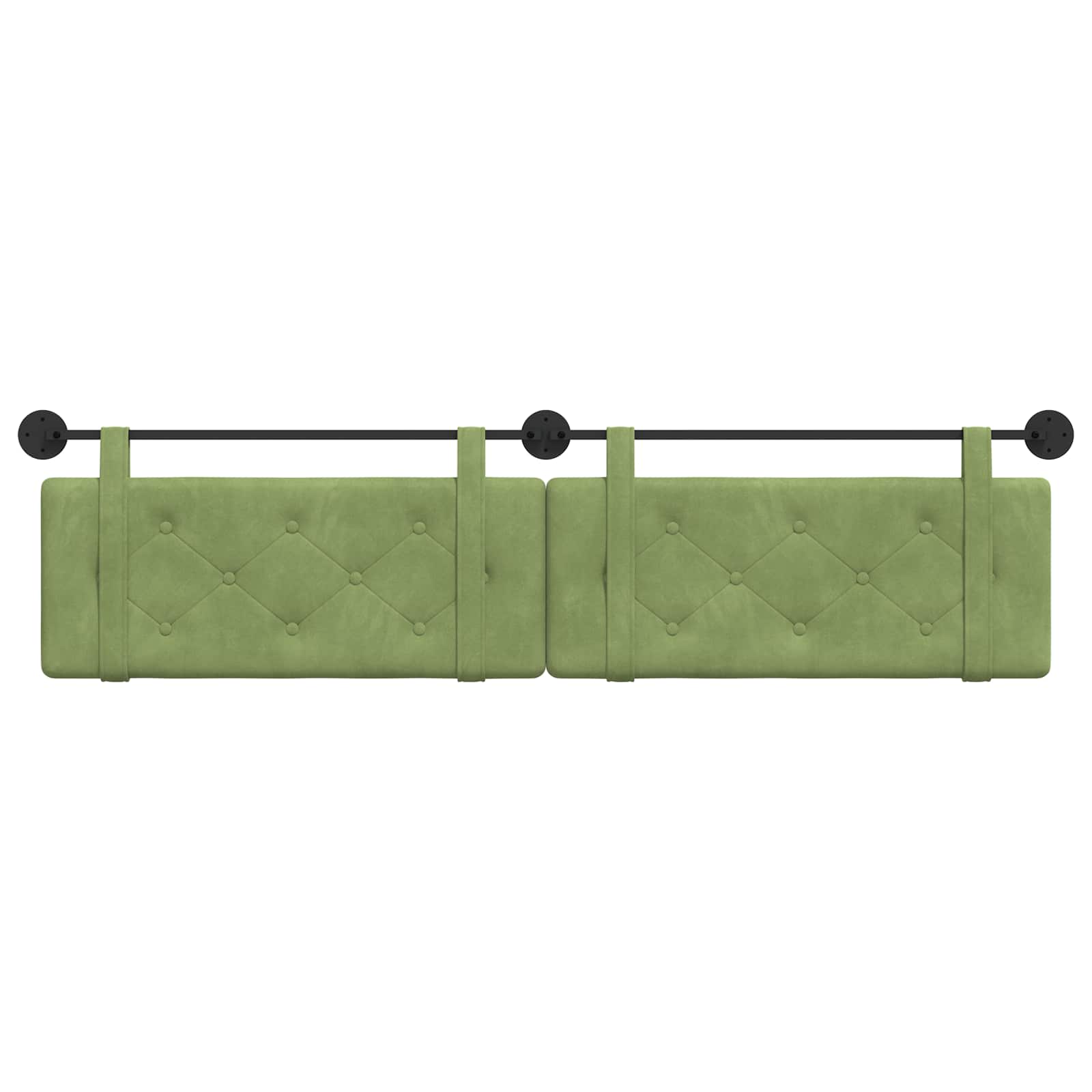 Hangend Hoofdeinde Lichtgroen 210 x 55 x 5 cm Fluweel