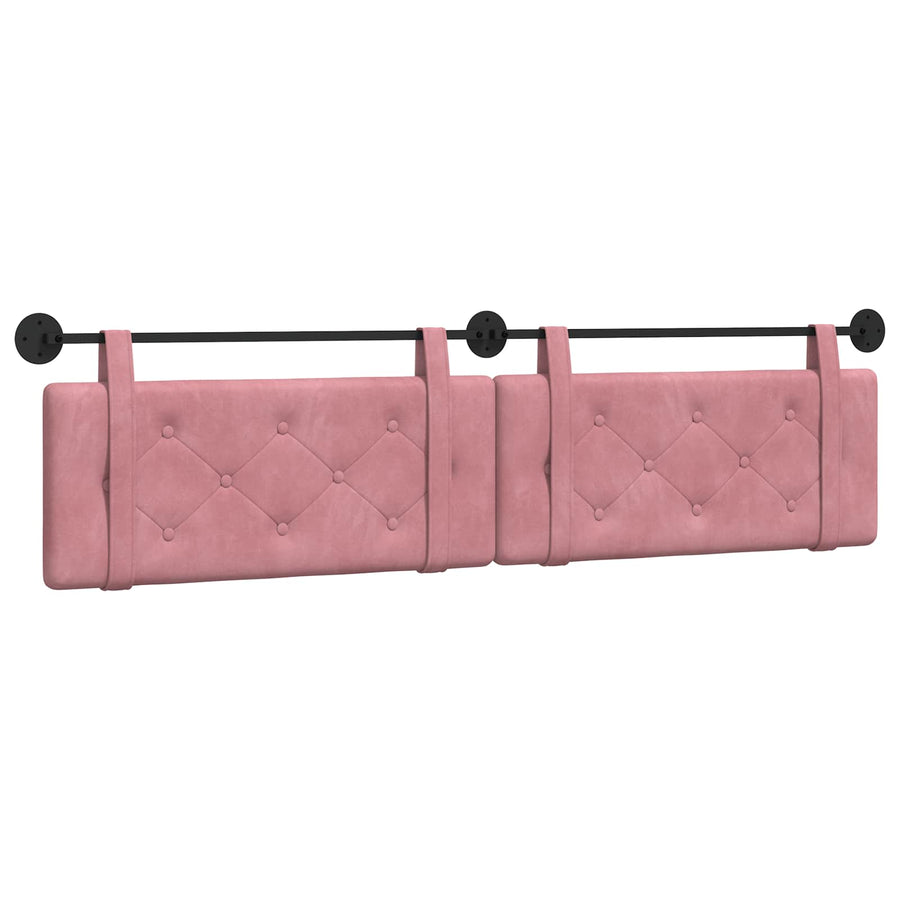 Hangend Hoofdeinde Wandgemonteerd Roze 210 x 55 x 5 cm Fluweel