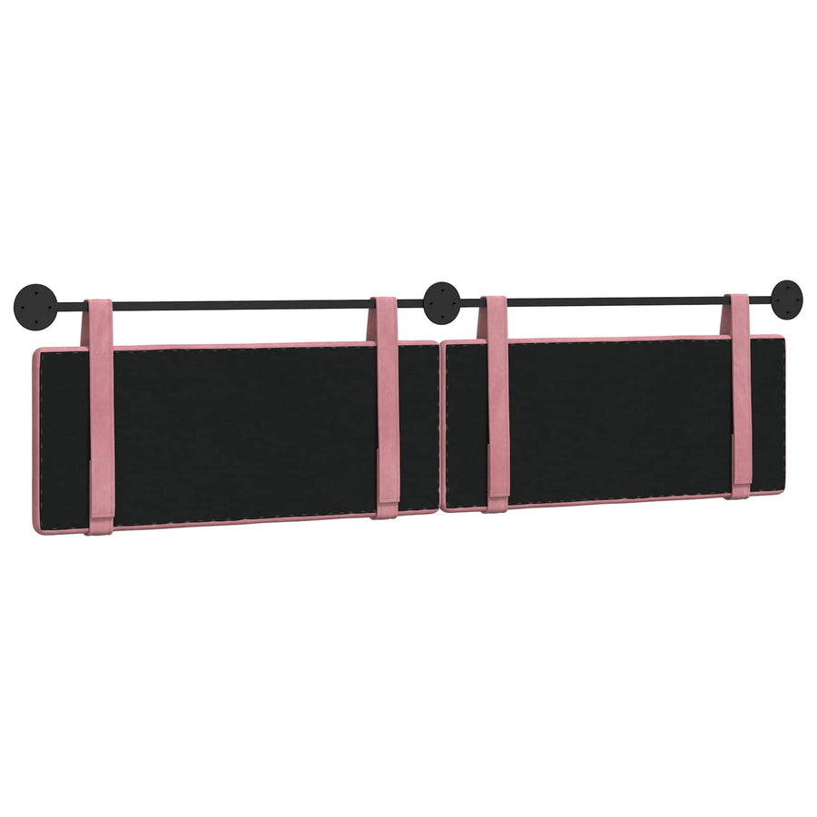 Hangend Hoofdeinde Wandgemonteerd Roze 210 x 55 x 5 cm Fluweel