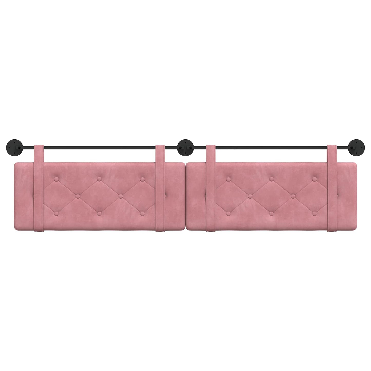 Hangend Hoofdeinde Wandgemonteerd Roze 210 x 55 x 5 cm Fluweel