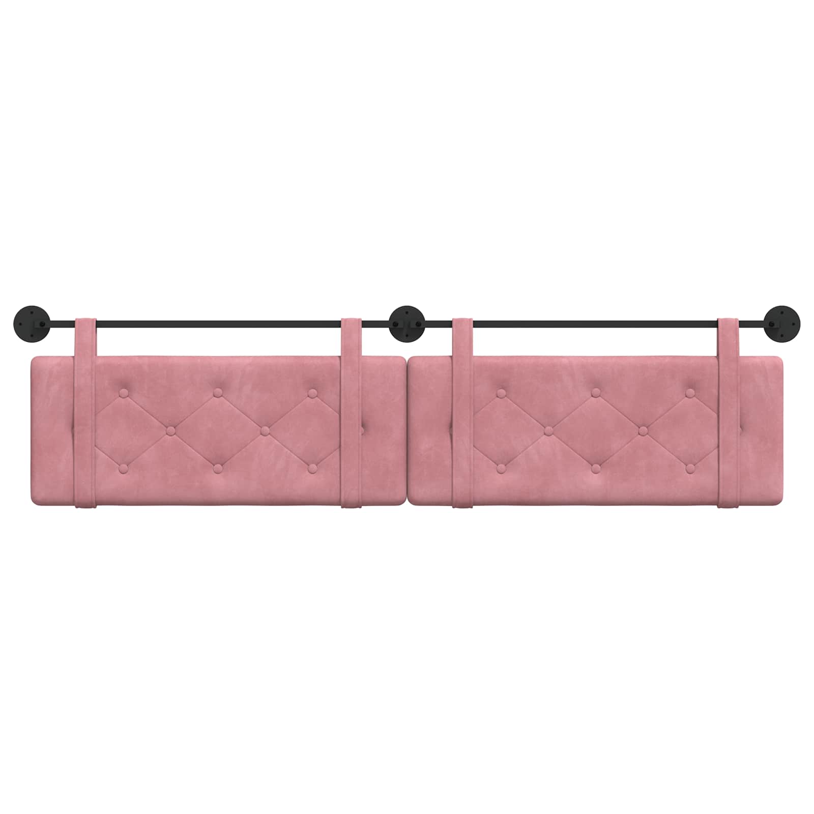 Hangend Hoofdeinde Wandgemonteerd Roze 210 x 55 x 5 cm Fluweel
