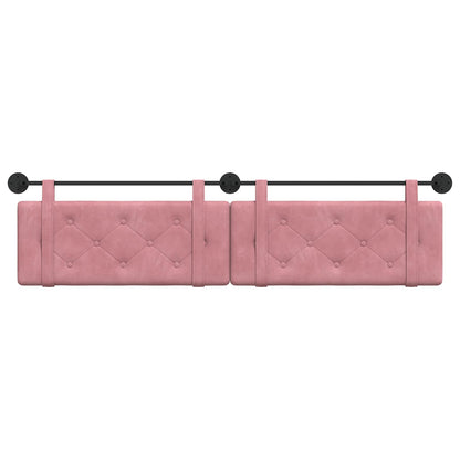 Hangend Hoofdeinde Wandgemonteerd Roze 210 x 55 x 5 cm Fluweel