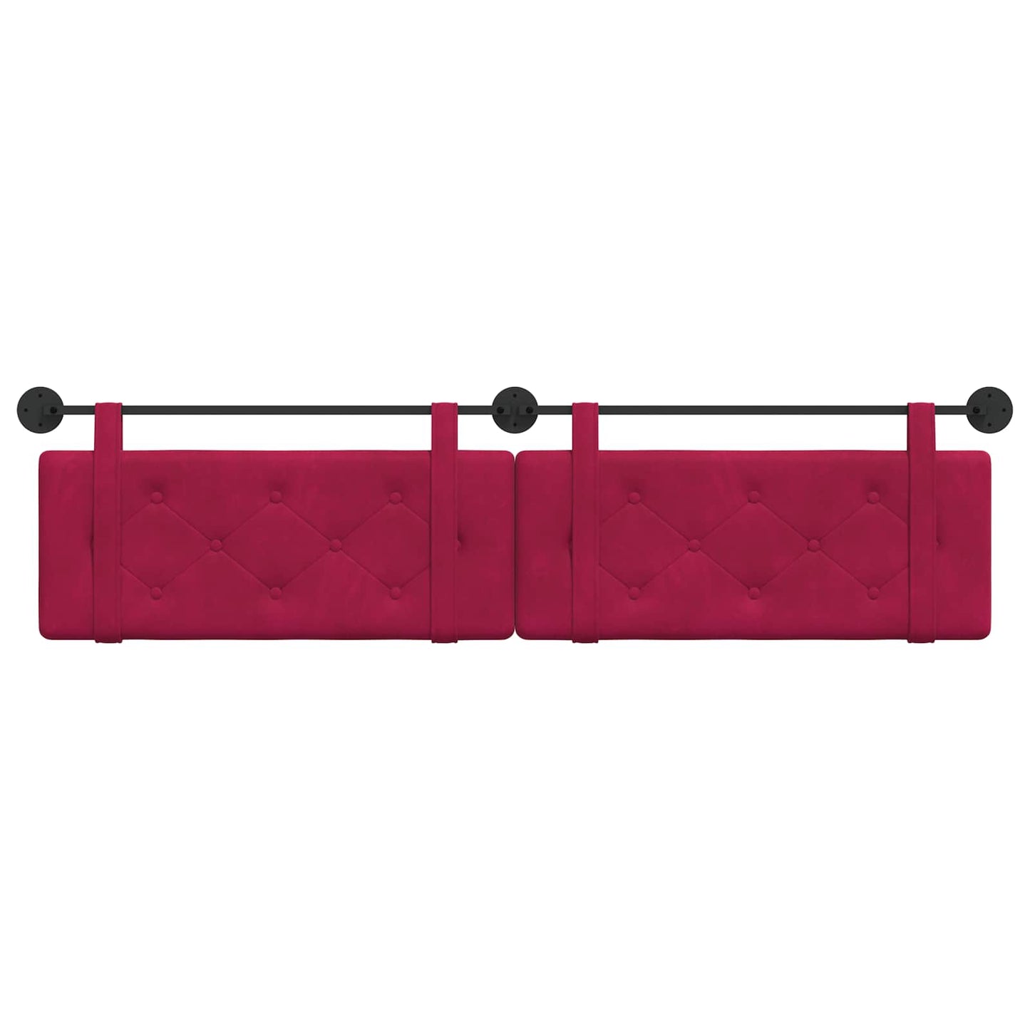 Hangend Hoofdeinde Wijnrood 210 x 55 x 5 cm Fluweel