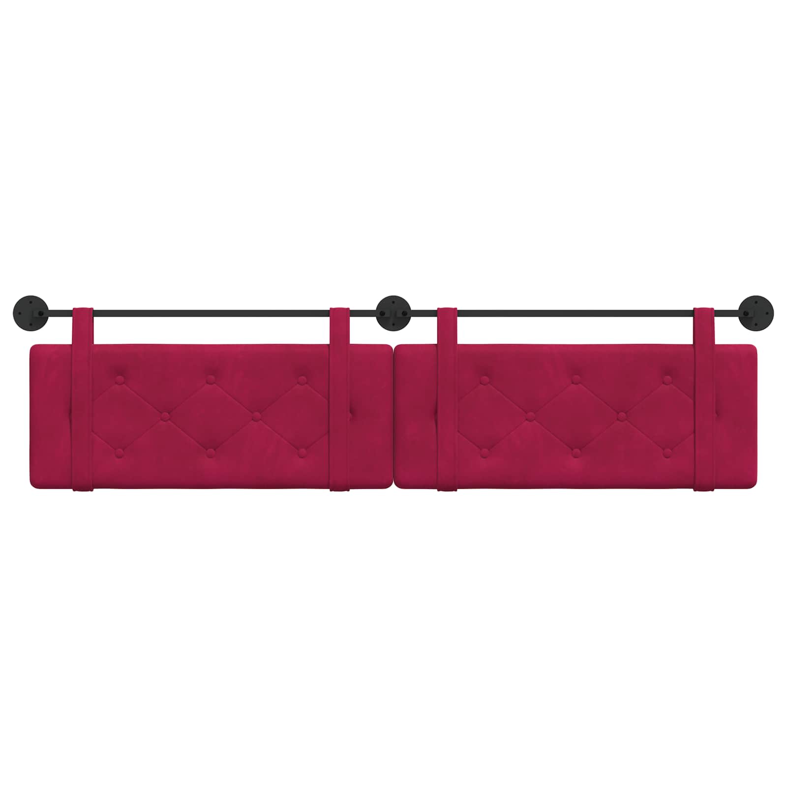 Hangend Hoofdeinde Wijnrood 210 x 55 x 5 cm Fluweel
