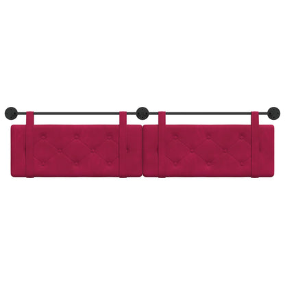 Hangend Hoofdeinde Wijnrood 210 x 55 x 5 cm Fluweel