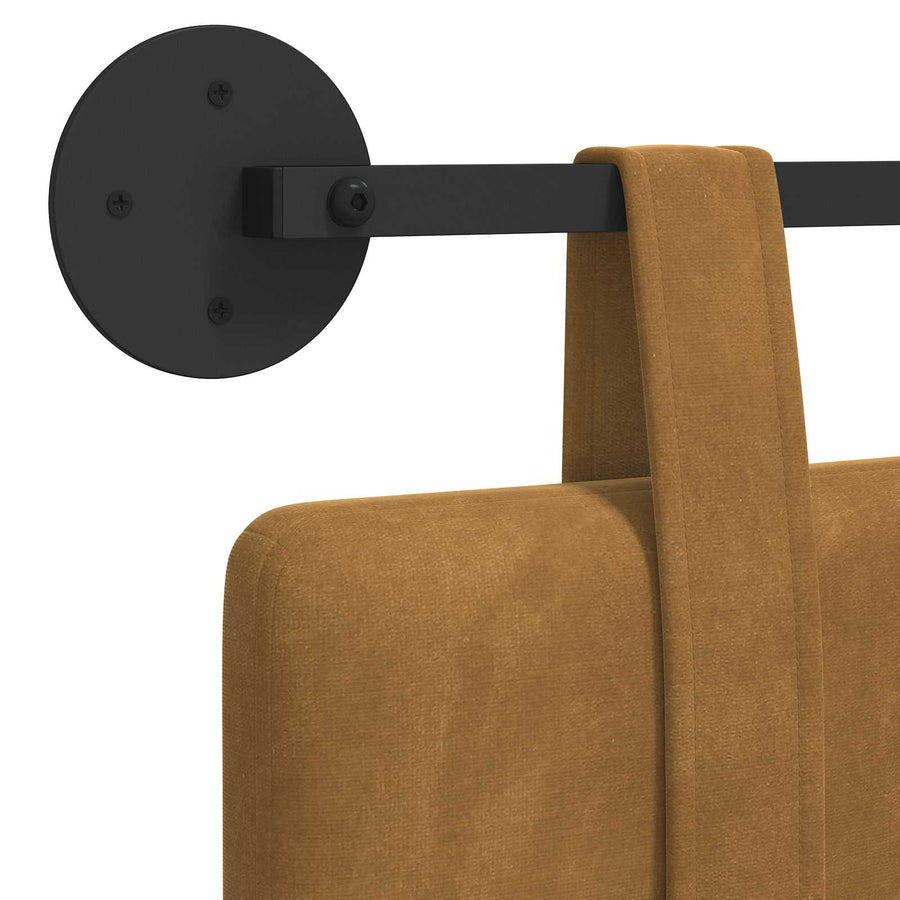 Hangend Hoofdeinde Wandgemonteerd Bruin 210 x 55 x 5 cm Fluweel