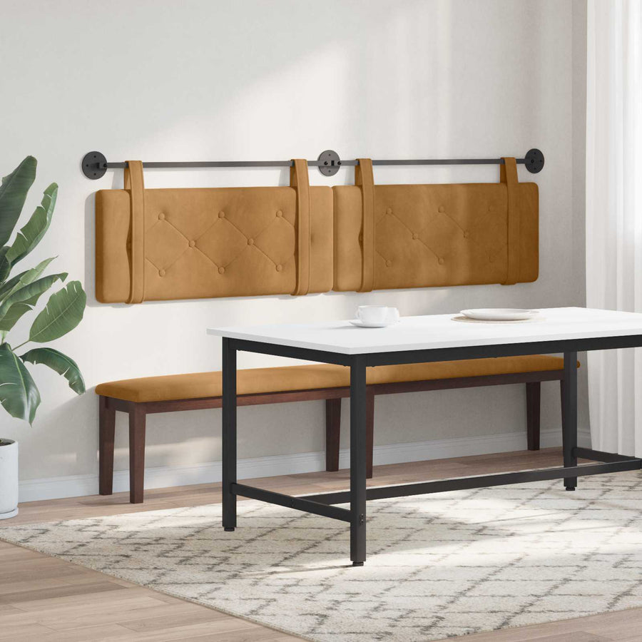 Hangend Hoofdeinde Wandgemonteerd Bruin 210 x 55 x 5 cm Fluweel