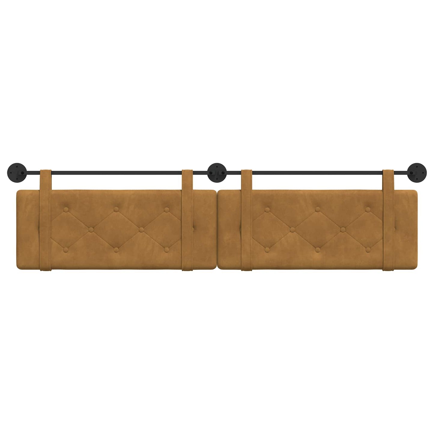 Hangend Hoofdeinde Wandgemonteerd Bruin 210 x 55 x 5 cm Fluweel
