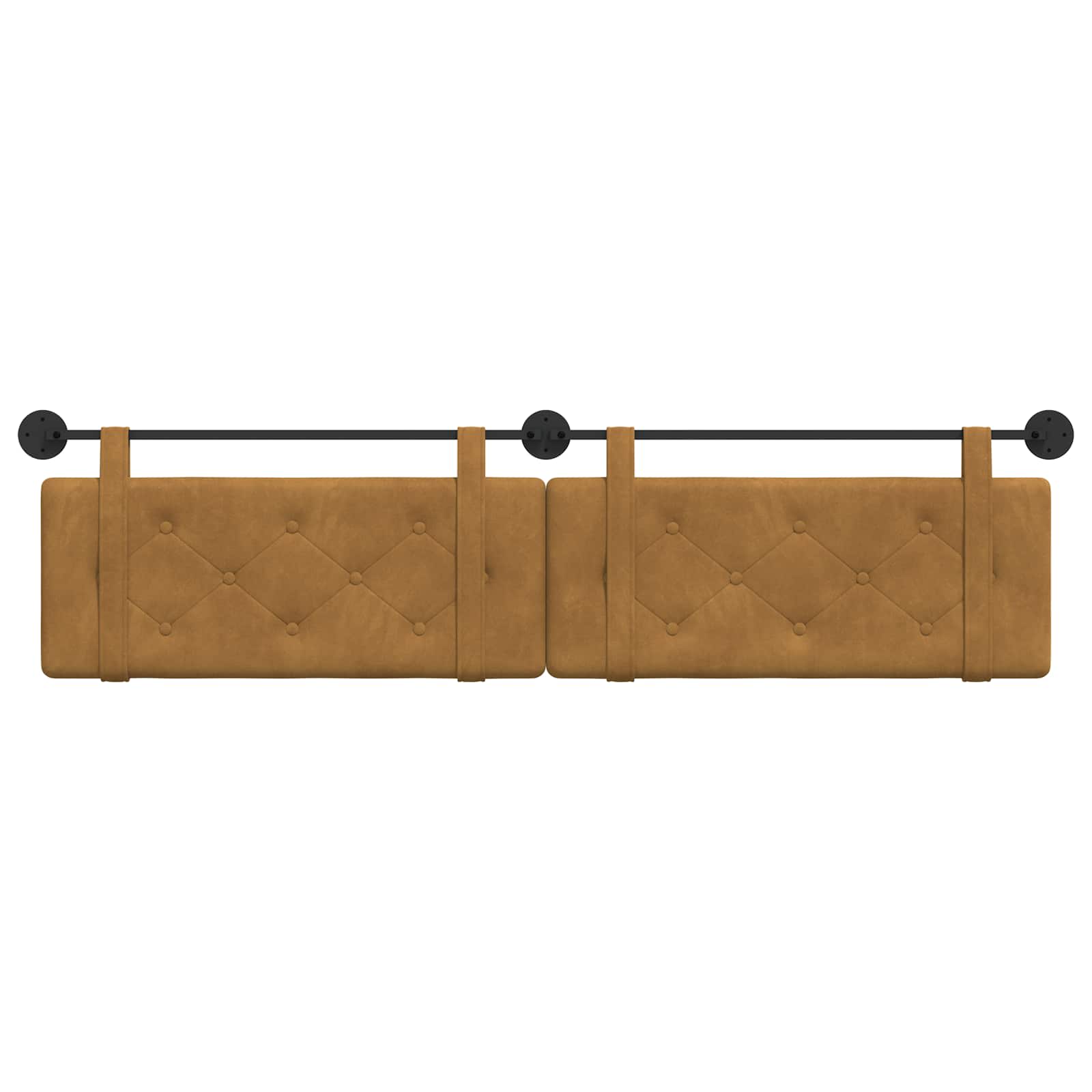 Hangend Hoofdeinde Wandgemonteerd Bruin 210 x 55 x 5 cm Fluweel