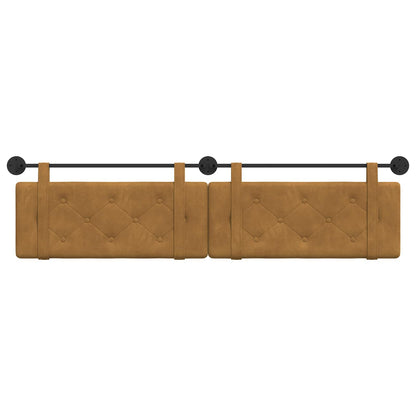 Hangend Hoofdeinde Wandgemonteerd Bruin 210 x 55 x 5 cm Fluweel