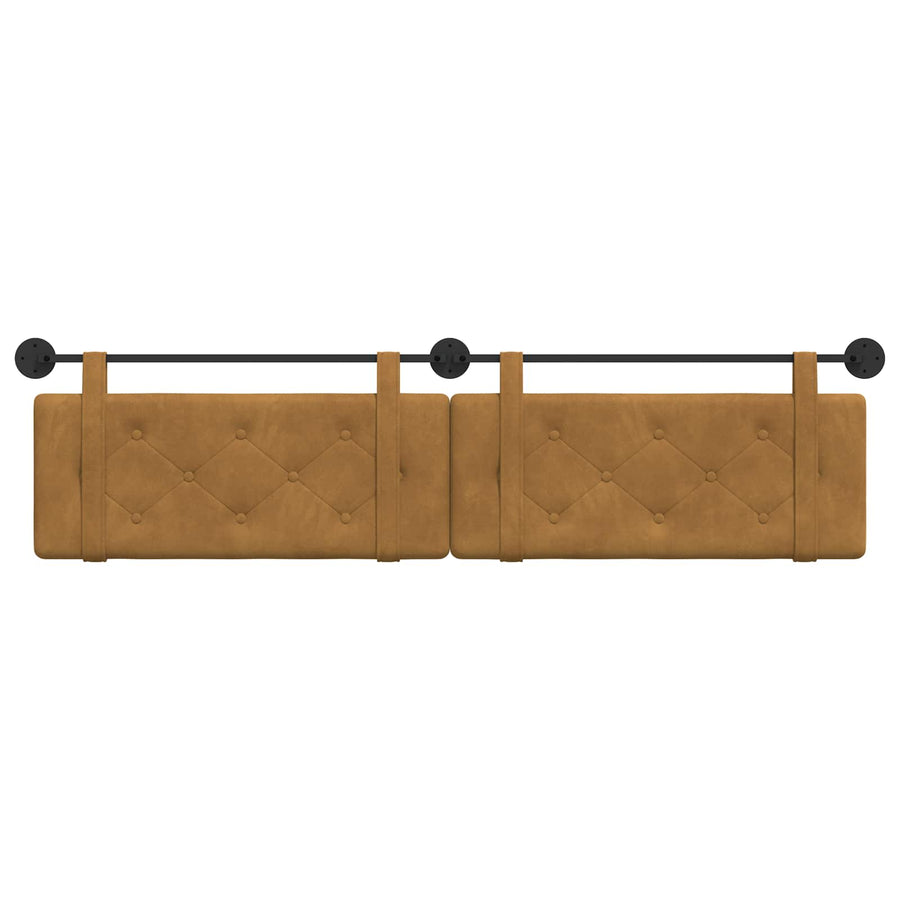 Hangend Hoofdeinde Wandgemonteerd Bruin 210 x 55 x 5 cm Fluweel