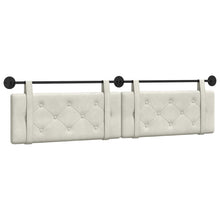 Hangend Hoofdeinde Wandgemonteerd Crème 210 x 55 x 5 cm Fluweel