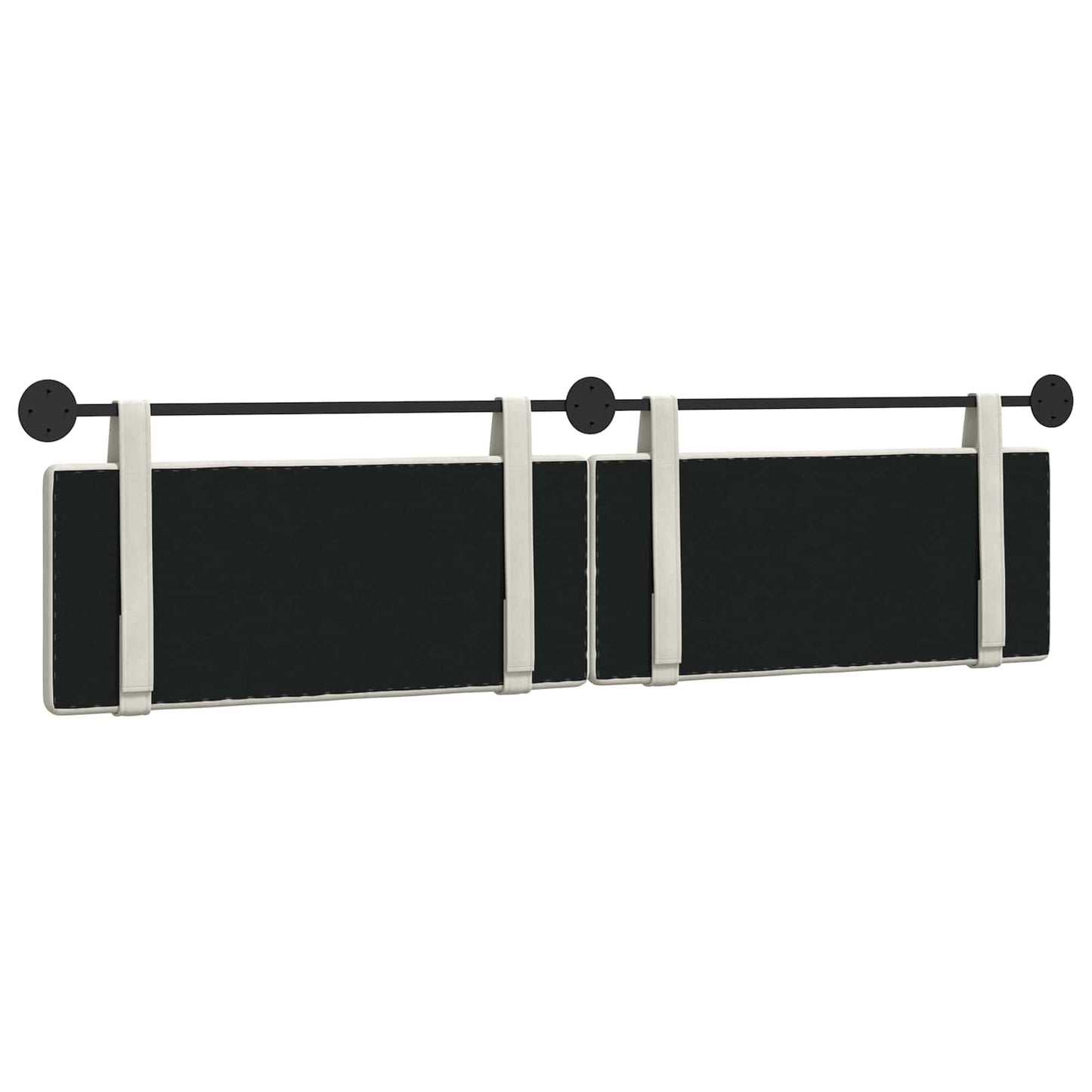 Hangend Hoofdeinde Wandgemonteerd Crème 210 x 55 x 5 cm Fluweel