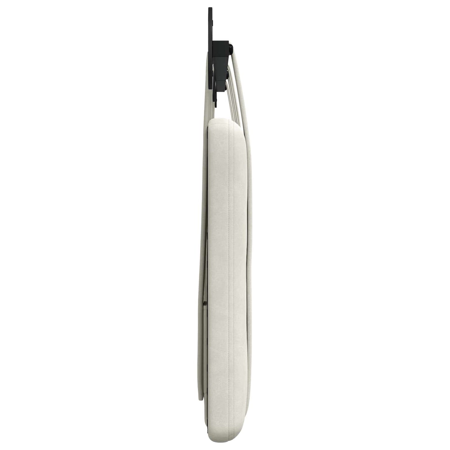 Hangend Hoofdeinde Wandgemonteerd Crème 210 x 55 x 5 cm Fluweel