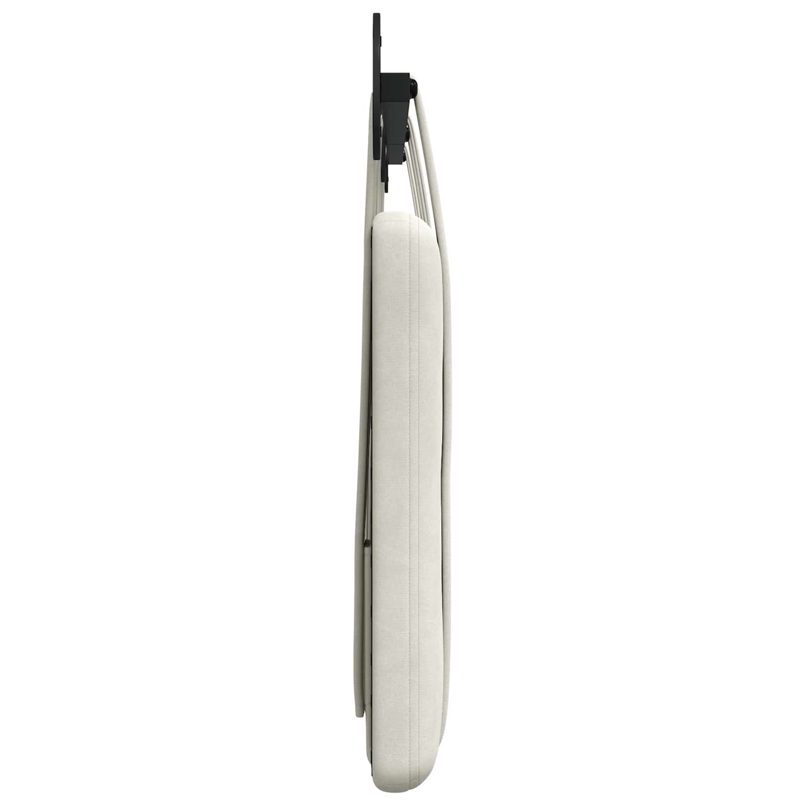 Hangend Hoofdeinde Wandgemonteerd Crème 210 x 55 x 5 cm Fluweel