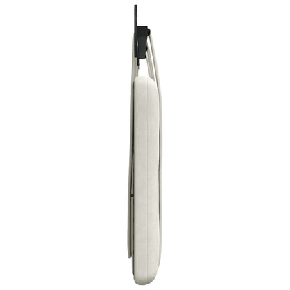 Hangend Hoofdeinde Wandgemonteerd Crème 210 x 55 x 5 cm Fluweel