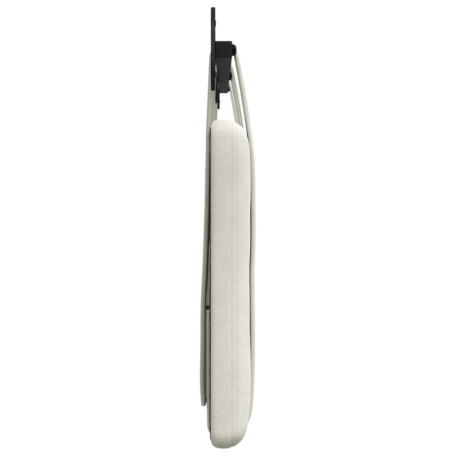 Hangend Hoofdeinde Wandgemonteerd Crème 210 x 55 x 5 cm Fluweel