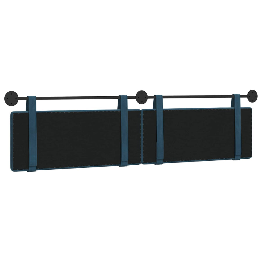 Hangend Hoofdeinde Wandgemonteerd Blauw 210 x 55 x 5 cm Fluweel