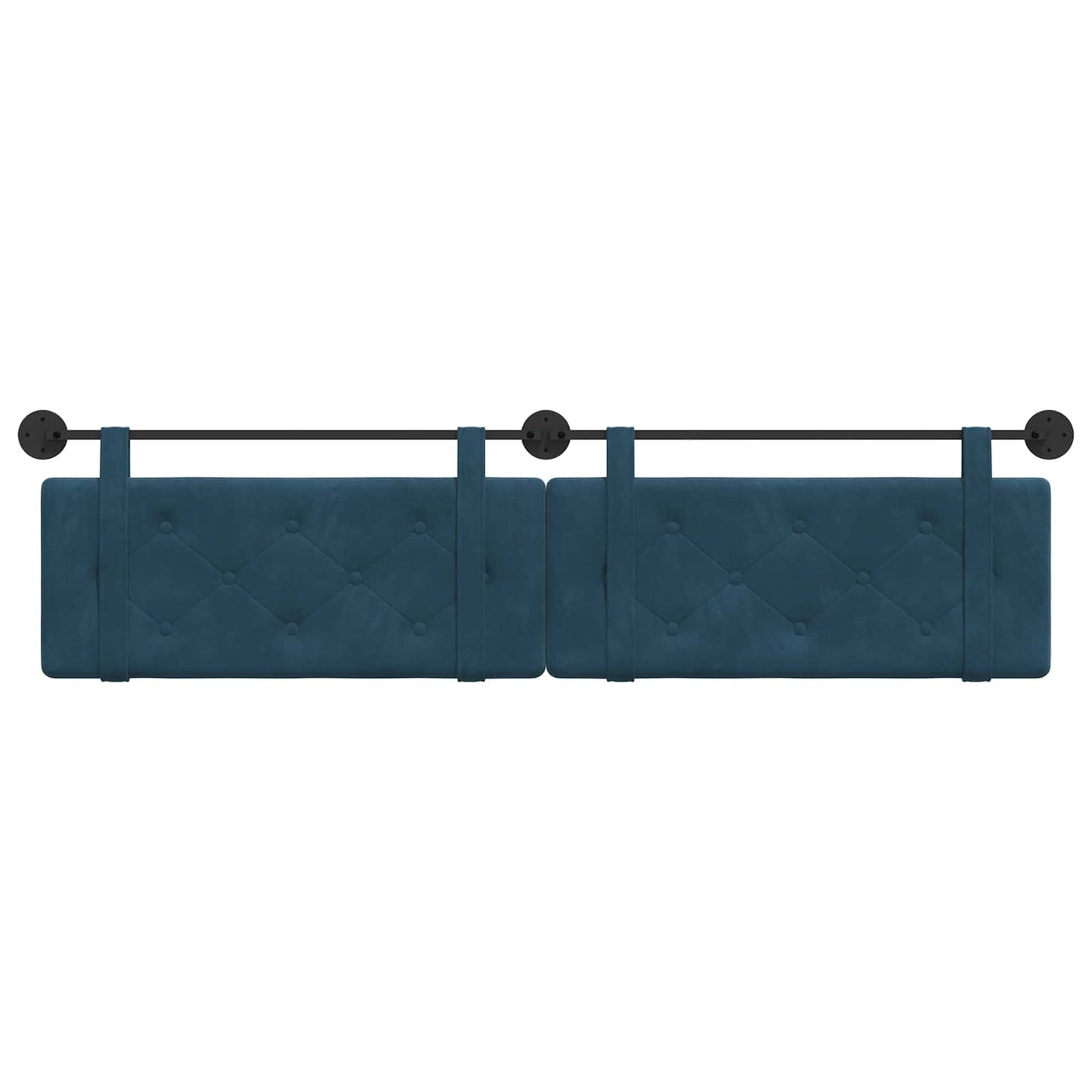 Hangend Hoofdeinde Wandgemonteerd Blauw 210 x 55 x 5 cm Fluweel