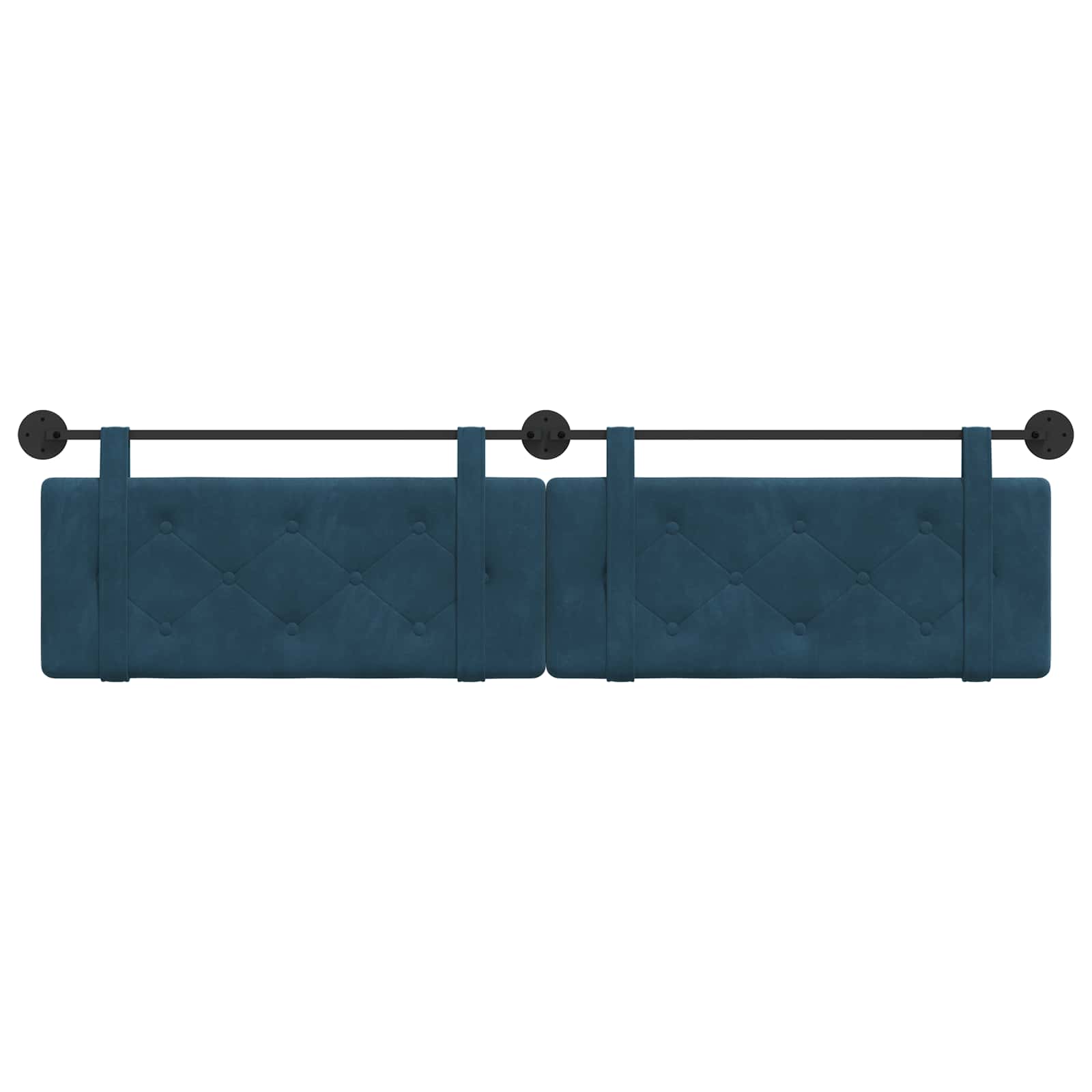 Hangend Hoofdeinde Wandgemonteerd Blauw 210 x 55 x 5 cm Fluweel