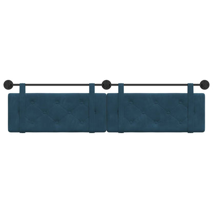 Hangend Hoofdeinde Wandgemonteerd Blauw 210 x 55 x 5 cm Fluweel