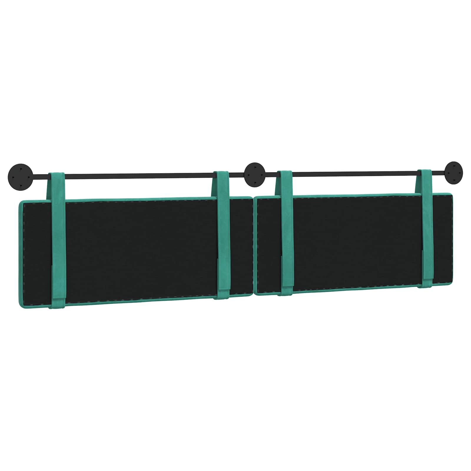 Hangend Hoofdeinde Turquoise 210 x 55 x 5 cm Fluweel