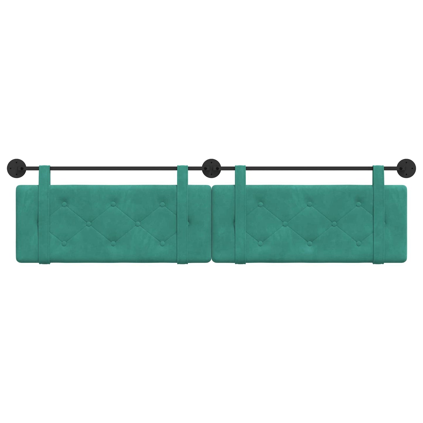 Hangend Hoofdeinde Turquoise 210 x 55 x 5 cm Fluweel