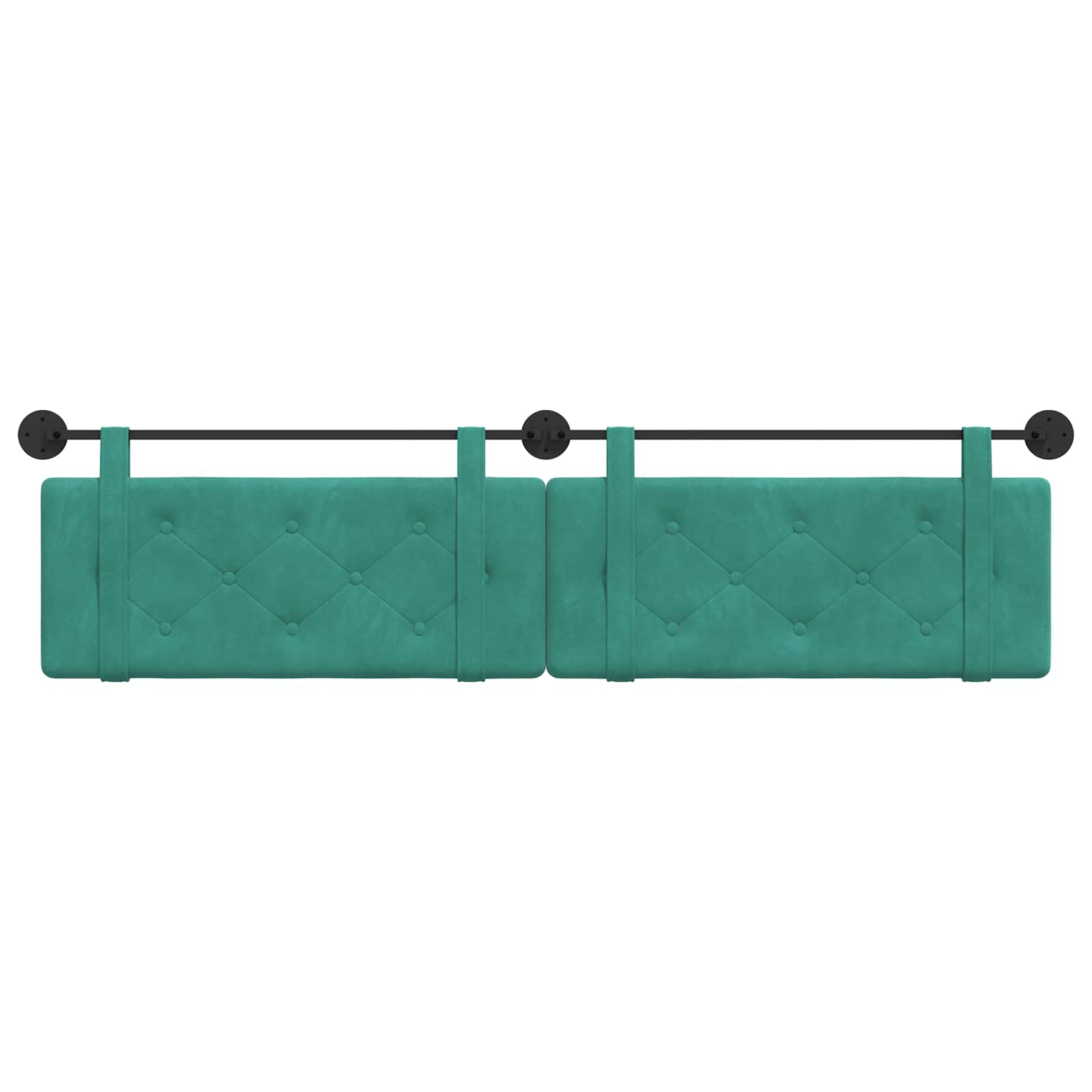 Hangend Hoofdeinde Turquoise 210 x 55 x 5 cm Fluweel