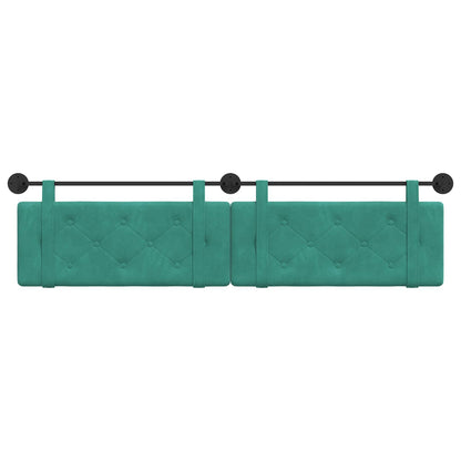 Hangend Hoofdeinde Turquoise 210 x 55 x 5 cm Fluweel