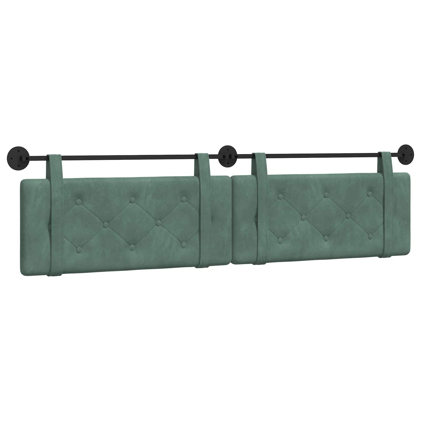 Hangend Hoofdeinde Zeegroen 210 x 55 x 5 cm Fluweel