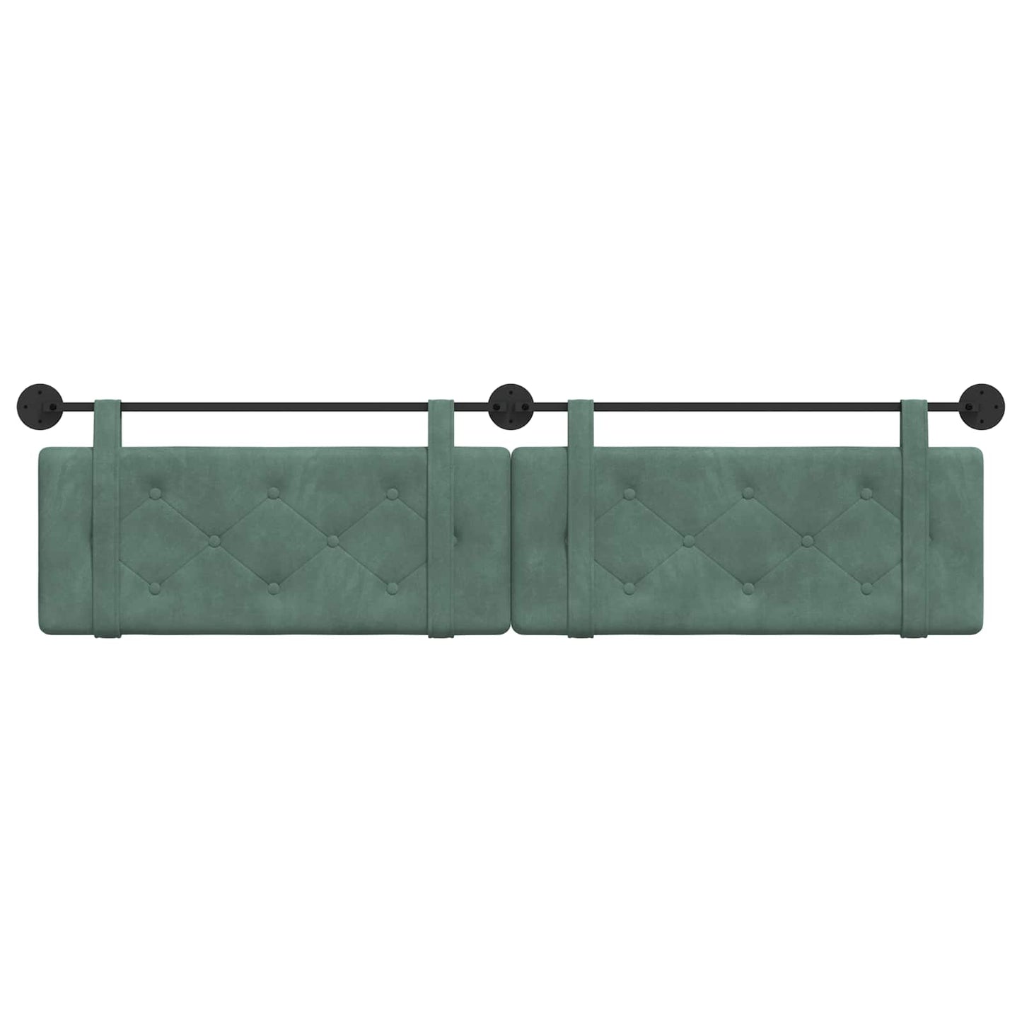 Hangend Hoofdeinde Zeegroen 210 x 55 x 5 cm Fluweel