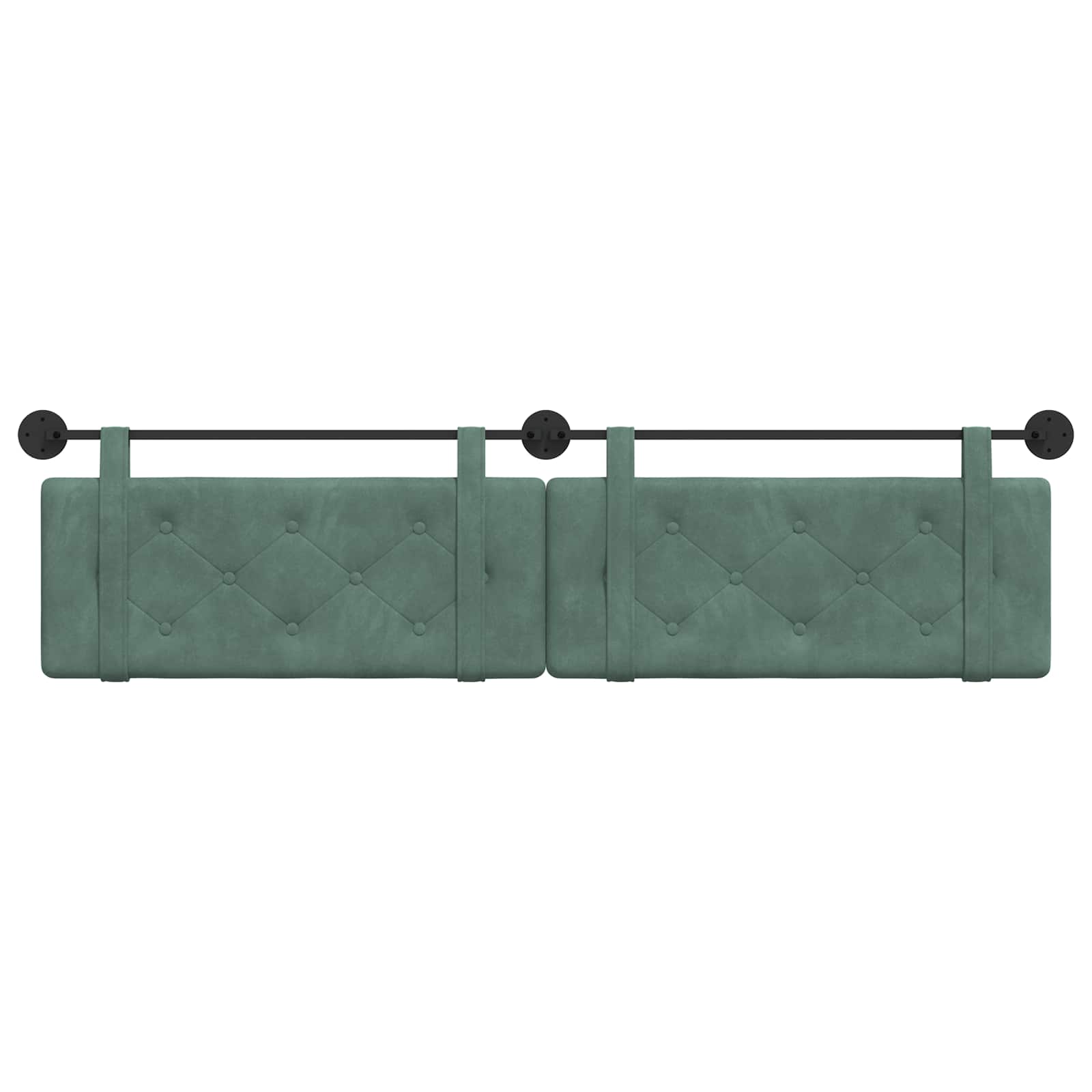 Hangend Hoofdeinde Zeegroen 210 x 55 x 5 cm Fluweel
