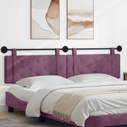 Hoofdeinde wandmontage 210x55x5 cm paars fluweel