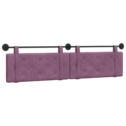 Hangend Hoofdeinde Wandgemonteerd Paars 210 x 55 x 5 cm Fluweel
