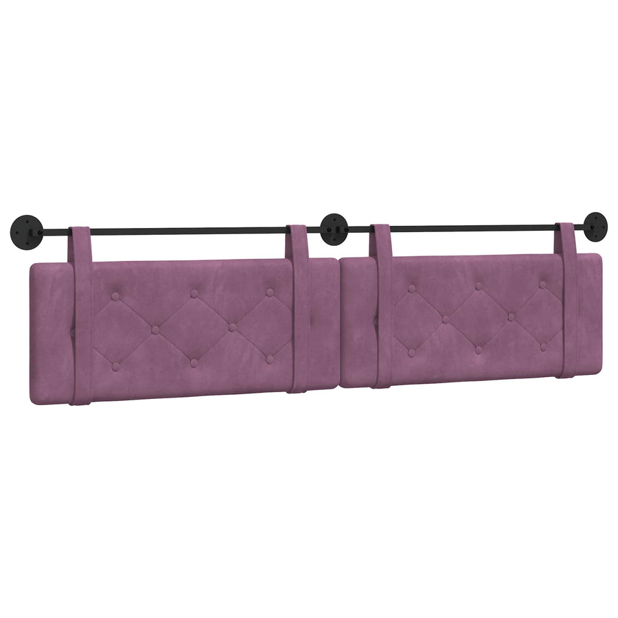 Hangend Hoofdeinde Wandgemonteerd Paars 210 x 55 x 5 cm Fluweel