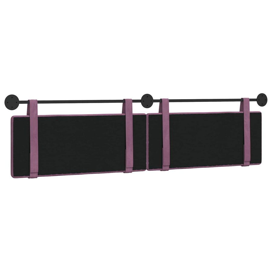 Hangend Hoofdeinde Wandgemonteerd Paars 210 x 55 x 5 cm Fluweel