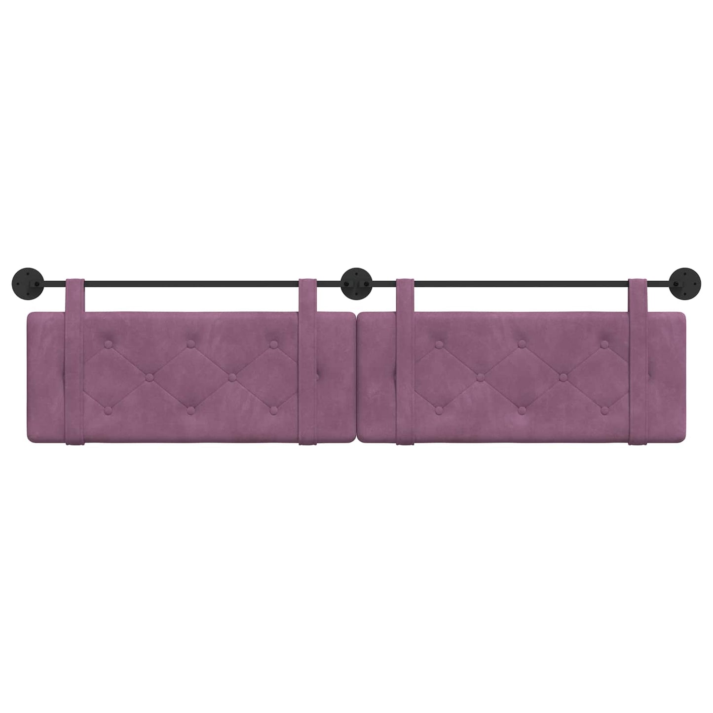 Hangend Hoofdeinde Wandgemonteerd Paars 210 x 55 x 5 cm Fluweel