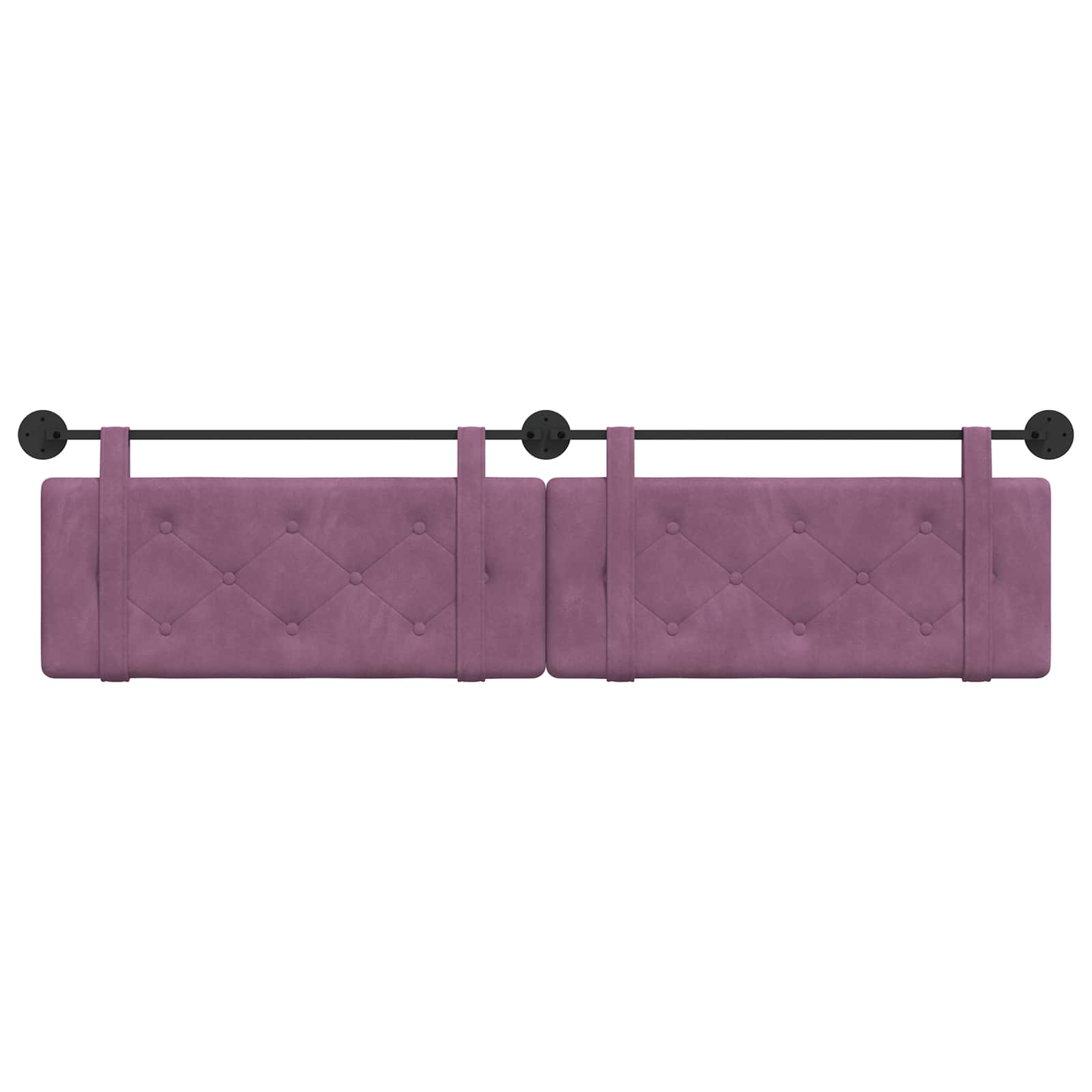 Hangend Hoofdeinde Wandgemonteerd Paars 210 x 55 x 5 cm Fluweel
