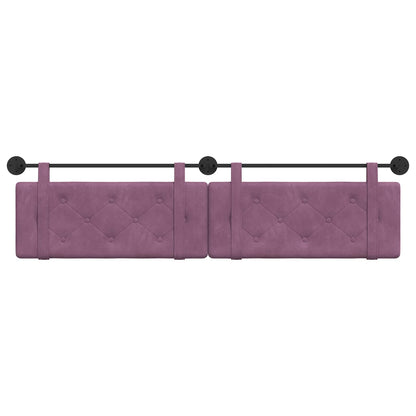 Hangend Hoofdeinde Wandgemonteerd Paars 210 x 55 x 5 cm Fluweel