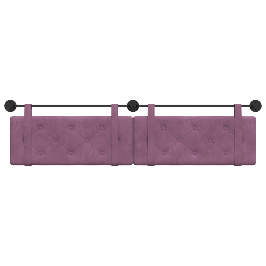 Hangend Hoofdeinde Wandgemonteerd Paars 210 x 55 x 5 cm Fluweel