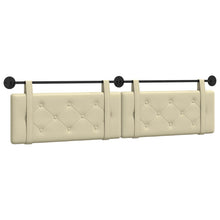 Hangend Hoofdeinde Crème 210 x 55 x 5 cm Nep Leer
